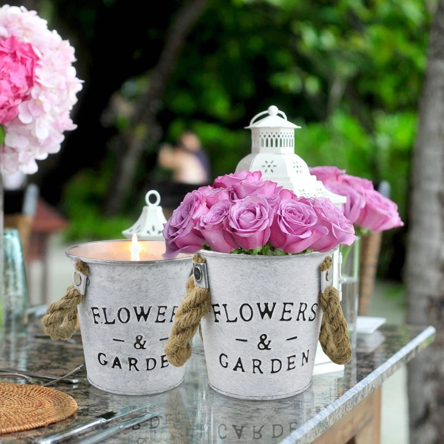 Citronella Flower Pot Candle Set