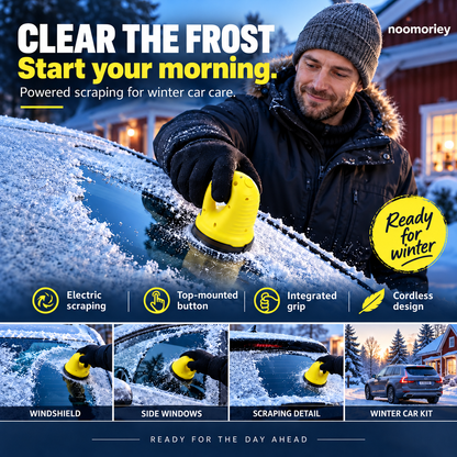 Cordless Electric Ice Scraper Clear Frost, Drive with Confidence!