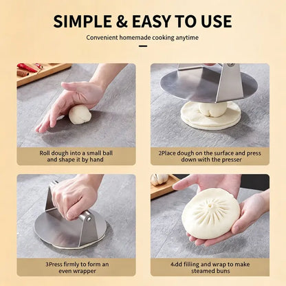 Stainless Steel Burger Smasher 4.72" Round Press, Restaurant-Style Smash Burgers at Home