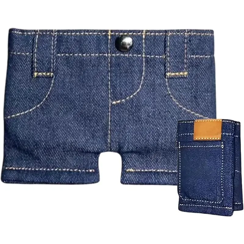 Mini Jeans Shaped Wallet - Denim Bifold Wallet for Men & Women