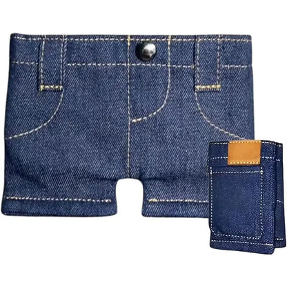 Mini Jeans Shaped Wallet - Denim Bifold Wallet for Men & Women