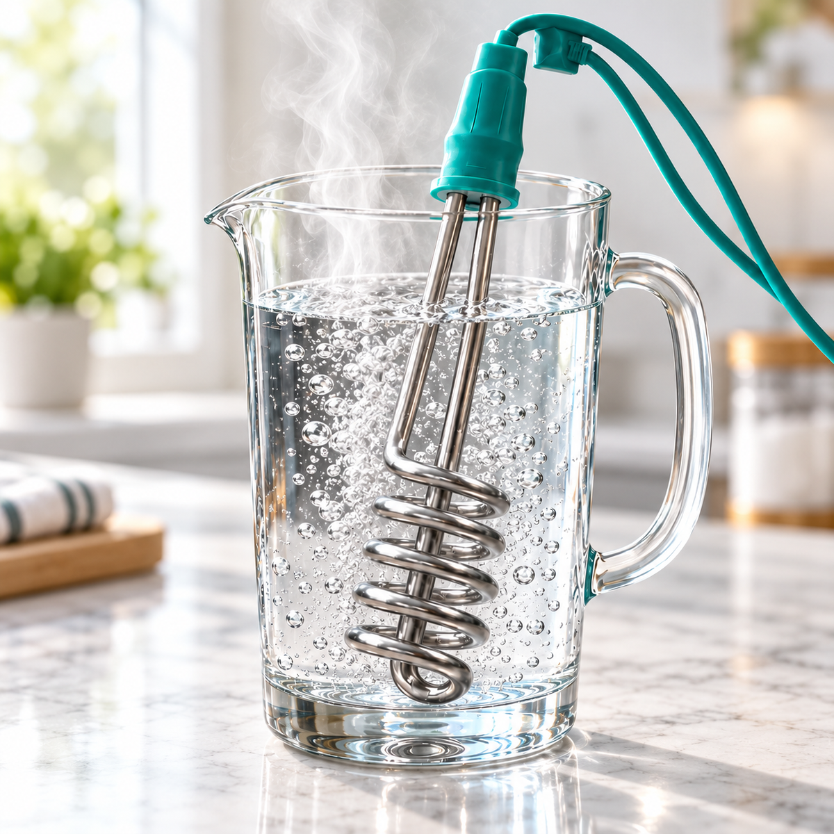 Portable Immersion Water Heater Compact Plug-In Design for Small Spaces