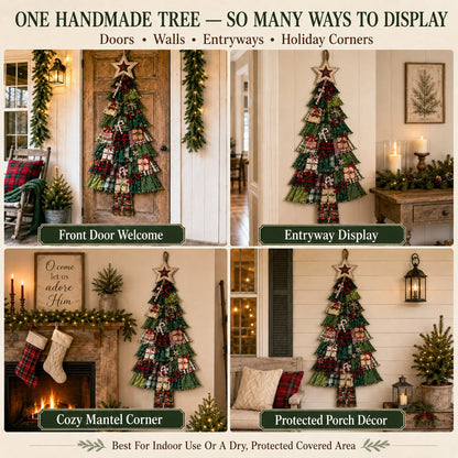Beginner-Friendly DIY Oversized Patchwork Christmas Tree Door Hanging Kit