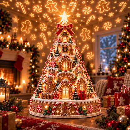 60, Christmas Village Projection Centerpiece 4 Themed Villages