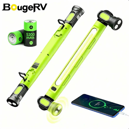 [Father's Day Gift] 5200mAh LED magnetic rechargeable light strip, 3000 lumens, with hook, ideal for mechanics