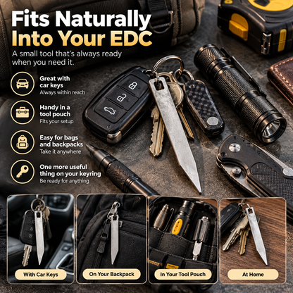 Pocket Pry Bar Compact EDC Keychain Tool for Everyday Tasks