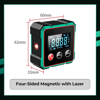 2025 Magnetic Digital Angle Finder with Electronic Laser