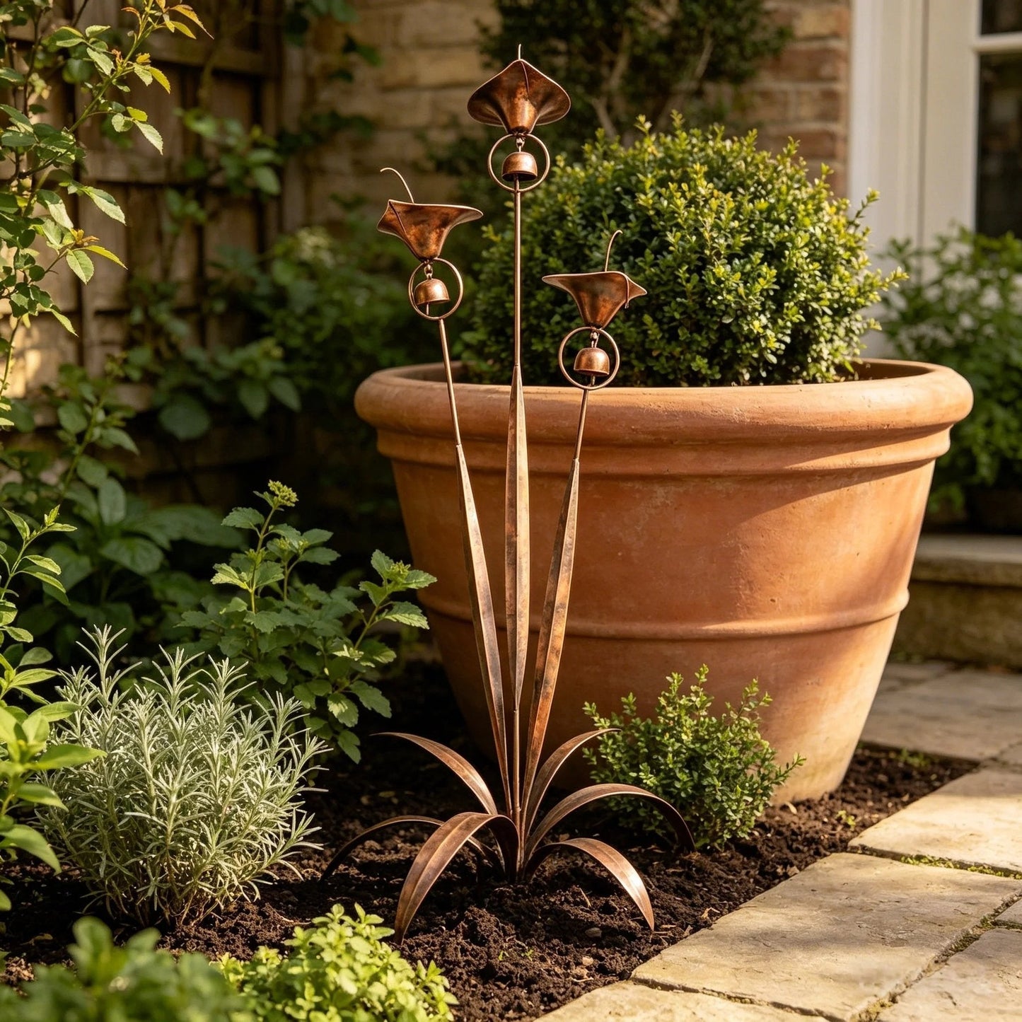 Copper Calla Garden Stake