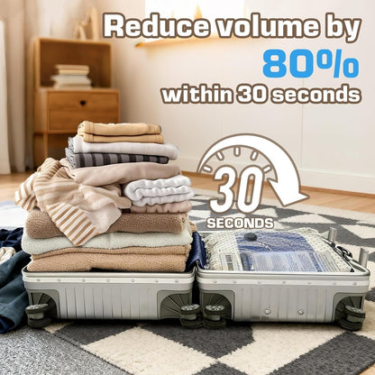 Rechargeable Vacuum Pump Travel Storage Bag Set