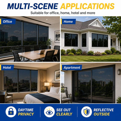 One-Way Mirror Window Film Heat Control & UV Protection