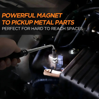 Extendable Magnetic Pickup Tool with LED Light Telescoping, Perfect Gift for Dad