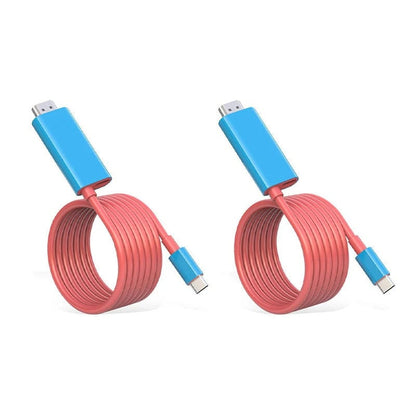 2M USB-C to HDMI Cable 4K Display & 100W PD Charging for Switch, Phones, Tablets & Laptops