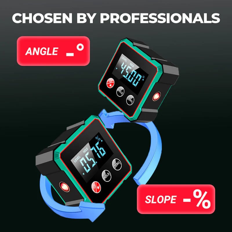 2025 Magnetic Digital Angle Finder with Electronic Laser