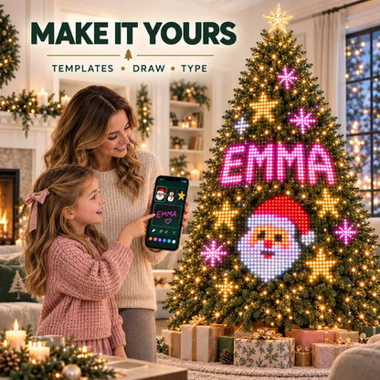 Smart Pixel Christmas Tree Lights | App Customizable Animated LED String Lights