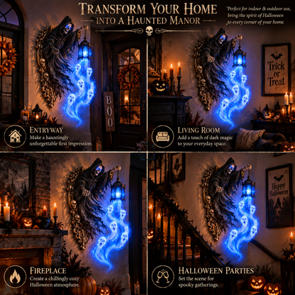 Soul Harvester Haunted Lantern Wall Decor