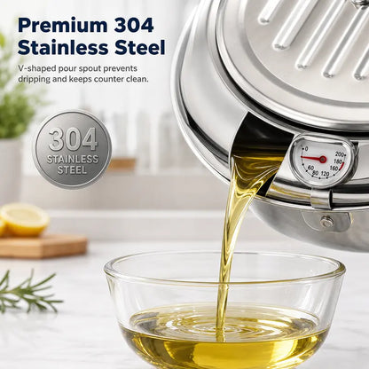 304 Grade Stainless Steel Deep Fryer Pot