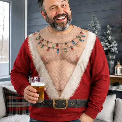 Hilarious Santa Illusion Christmas Long Sleeve Shirt