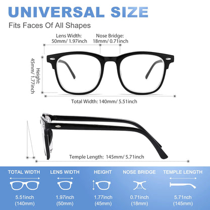 2026 1/2 Pack Blue Light Eyeglasses for Men & Women