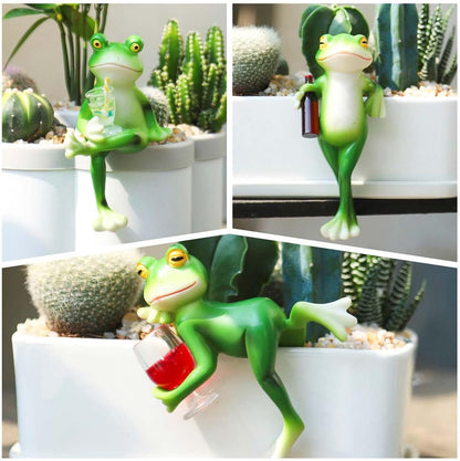 🏆Flash Sale⚡50K+ SOLD! Almost Gone -✨Resin Frog Figurines Planter Decor🐸🌿