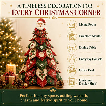 Offer - DIY Quilted Christmas Tree Kit Handmade Fabric Holiday Tabletop Tree Decor