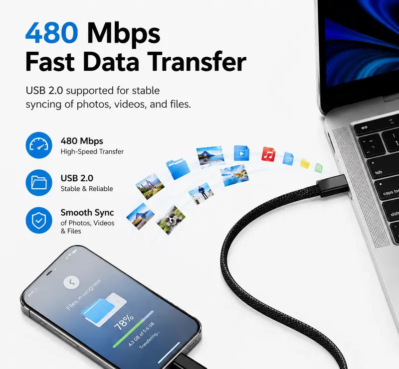 Pocket Travel Cable Kit USB-C Cable, 3 Adapters, SIM/TF Storage & Phone Stand