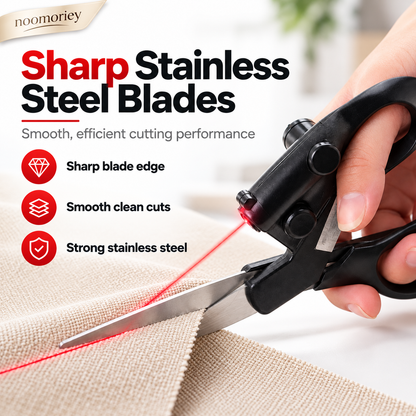 Laser Guided Sewing Scissors Multi-Purpose Scissors with Infrared Cutting Guide