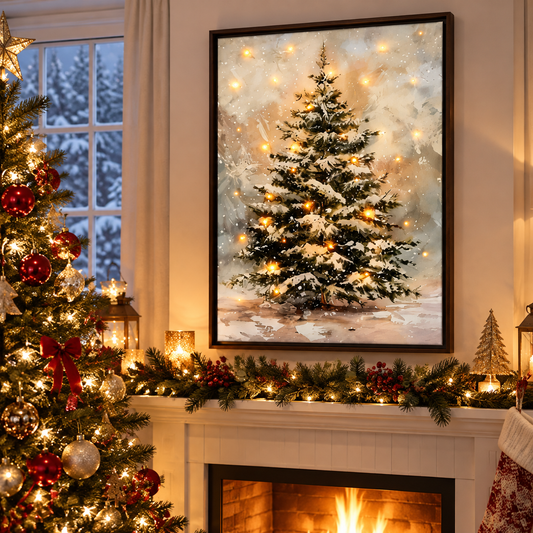 LED Christmas Tree Wall Art Cozy Light Up Holiday Decoration For Home
