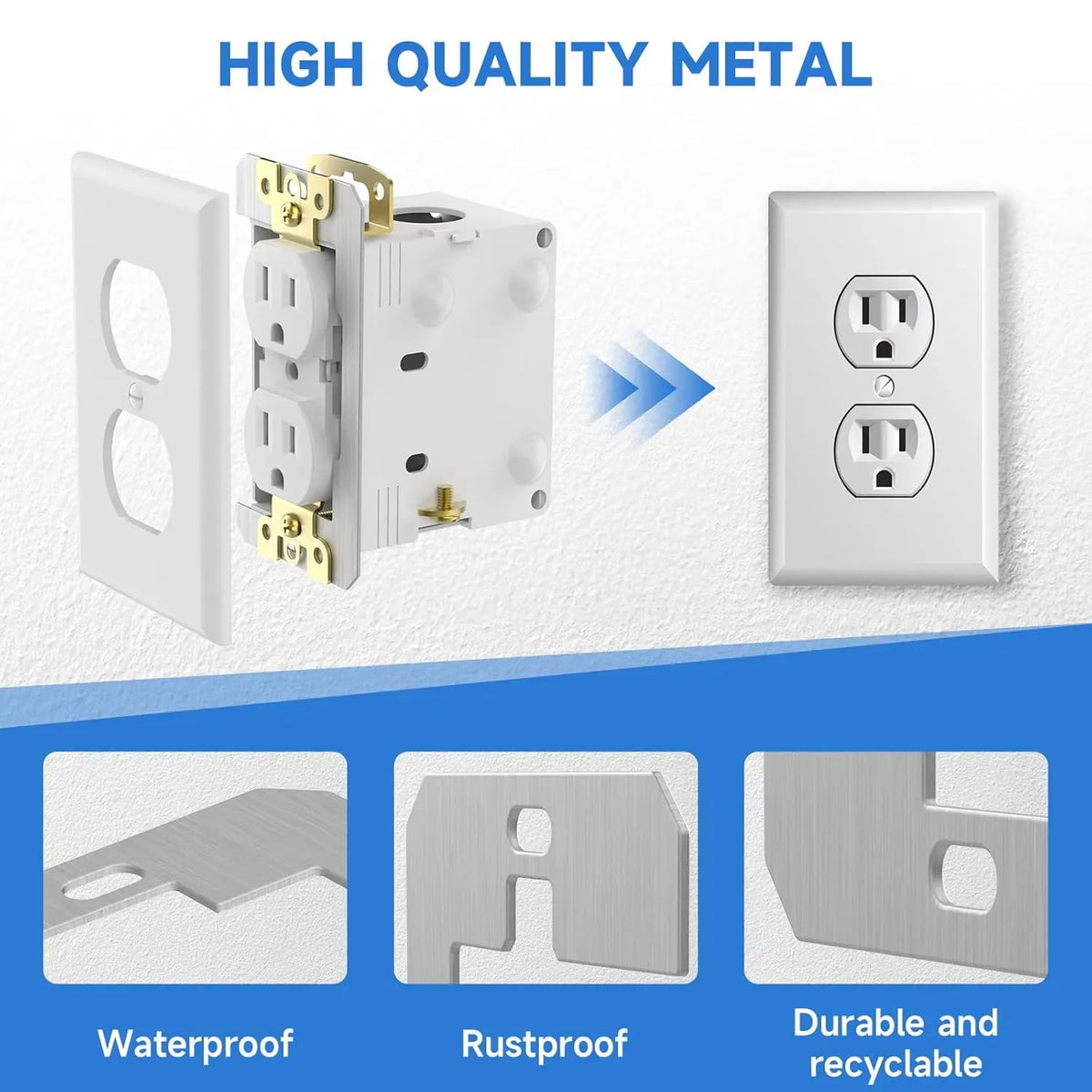 Wall Plate Spacers, Recessed Outlet Repair Shims for Sunken Electrical Outlets & Switch Plates