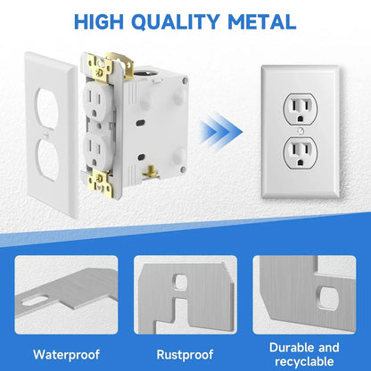 Wall Plate Spacers, Recessed Outlet Repair Shims for Sunken Electrical Outlets & Switch Plates