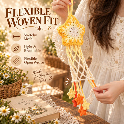 Hand-Woven Star-Patterned Water Bottle Holder