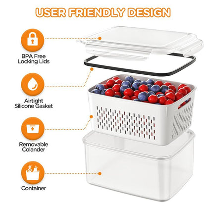 Selyn Fruit & Vegetable Storage Box Set (4-Count )