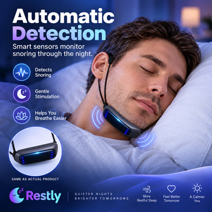 Smart Anti-Snore Device. Stop Snoring, Start Sleeping Deeply