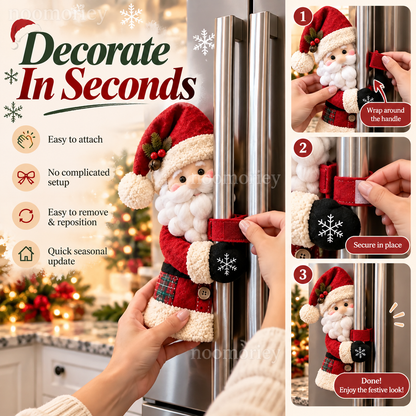 Santa & Snowman Christmas Handle Decor Set
