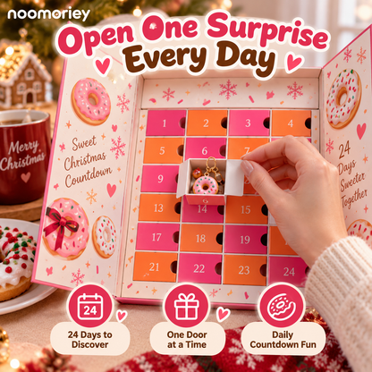 Donut-Themed Christmas Advent Calendar 24-Day Holiday Surprise Countdown