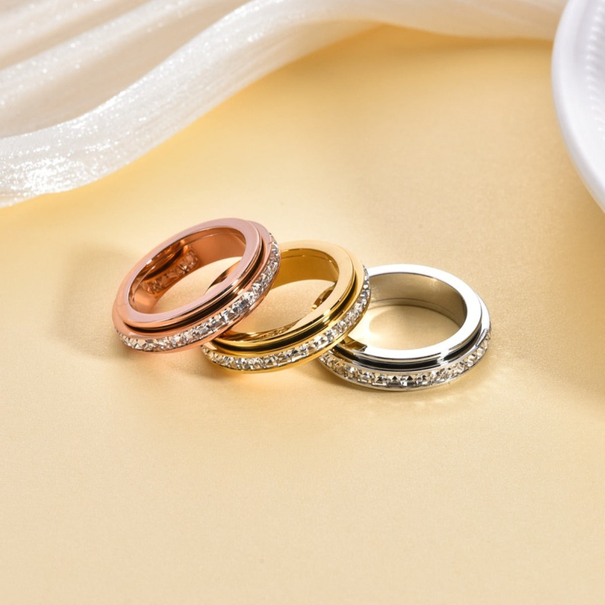 Titanium Steel Spinner Fidget Ring