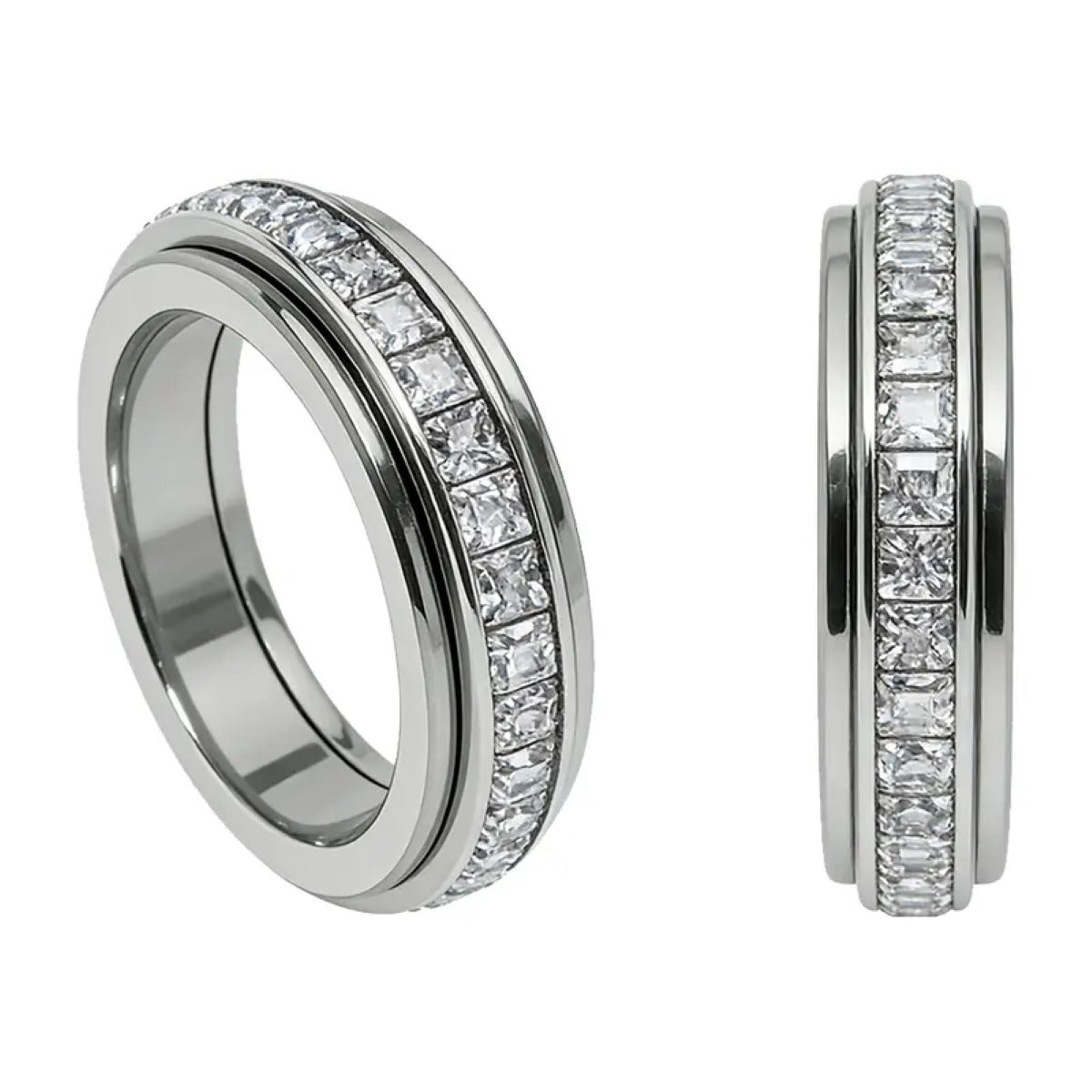 Titanium Steel Spinner Fidget Ring