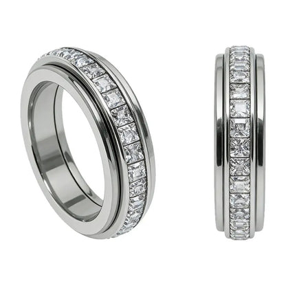 Titanium Steel Spinner Fidget Ring