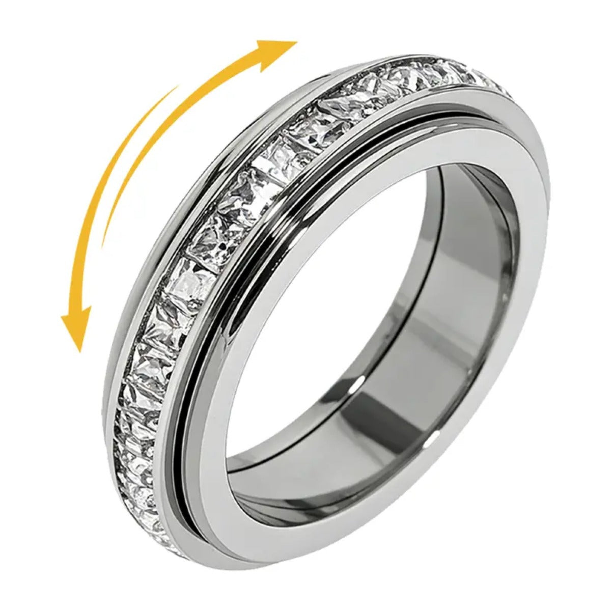 Titanium Steel Spinner Fidget Ring