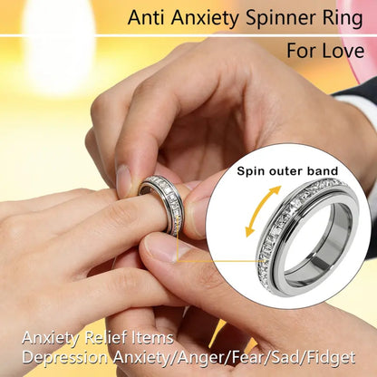 Titanium Steel Spinner Fidget Ring