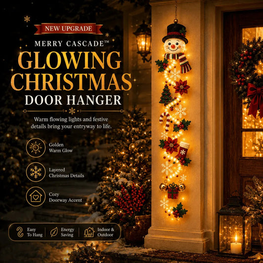 Glowing Christmas Door Hanger | 6 Festive Lighted Designs with Warm Glow