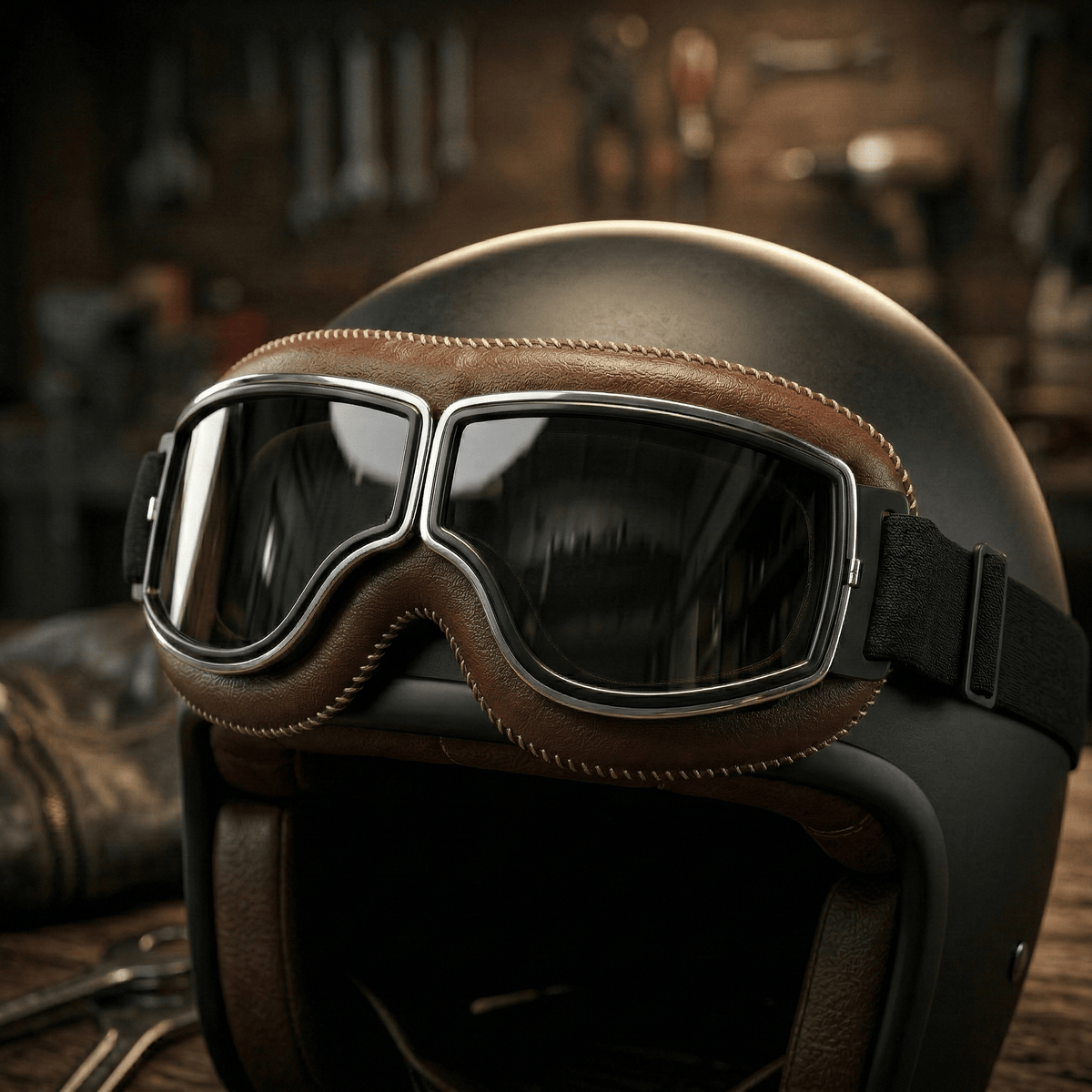OTG Vintage Motorcycle Goggles (Fits Over Glasses)