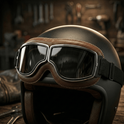 OTG Vintage Motorcycle Goggles (Fits Over Glasses)