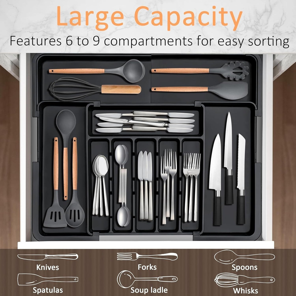 FREE SHIPPING🔥🔥Expandable Kitchen Utensil Drawer Tray