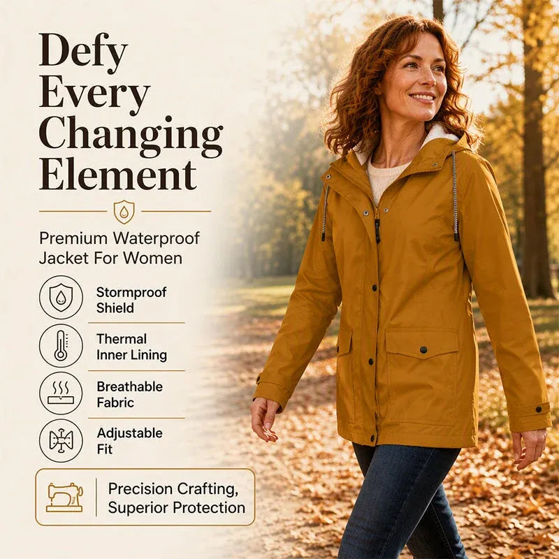 Women's Plush-Lined Windproof Hooded Jacket