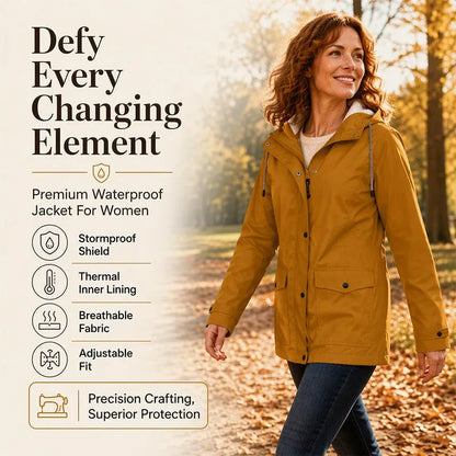 Women's Plush-Lined Windproof Hooded Jacket
