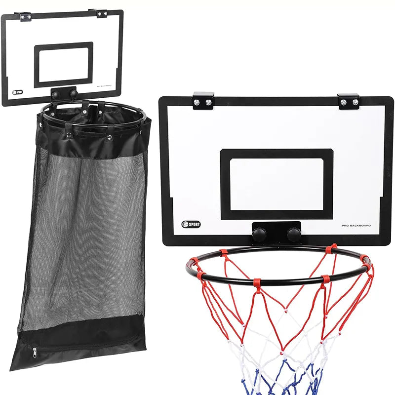 2-in-1 Door Hanging Laundry Basket with Basketball Hoop Fun & Functional Storage!