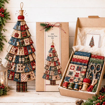 Beginner-Friendly DIY Oversized Patchwork Christmas Tree Door Hanging Kit