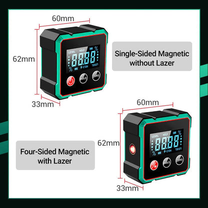 2025 Magnetic Digital Angle Finder with Electronic Laser