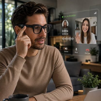 AI Smart Glasses 4K POV Camera | Multi-Language Translation & AR Navigation