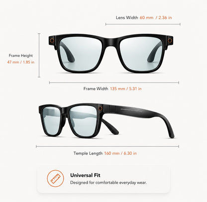 AI Smart Glasses 4K POV Camera | Multi-Language Translation & AR Navigation